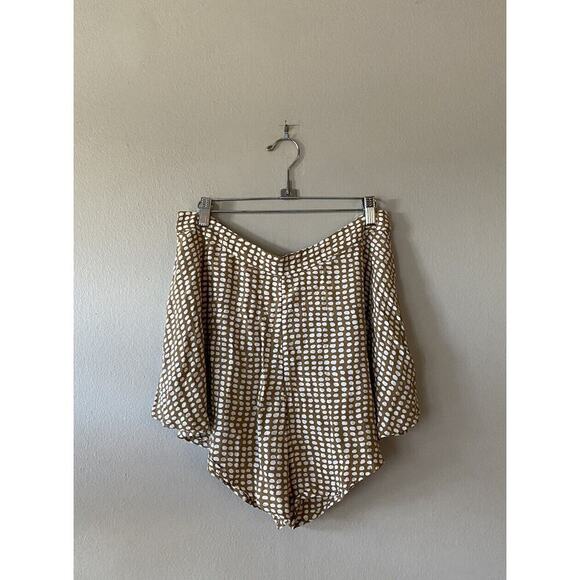 Rip Curl Pants - Rip Curl Paradise Cove Print High Rise Shorts XL Flowy Dot Boho Resort Coastal